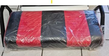 Evolution Golf Cart Black and Red Front Seat Bottom Cushion
