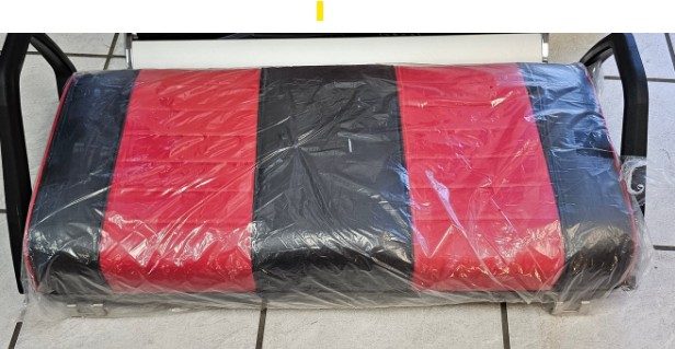 Evolution Golf Cart Black and Red Front Seat Bottom Cushion