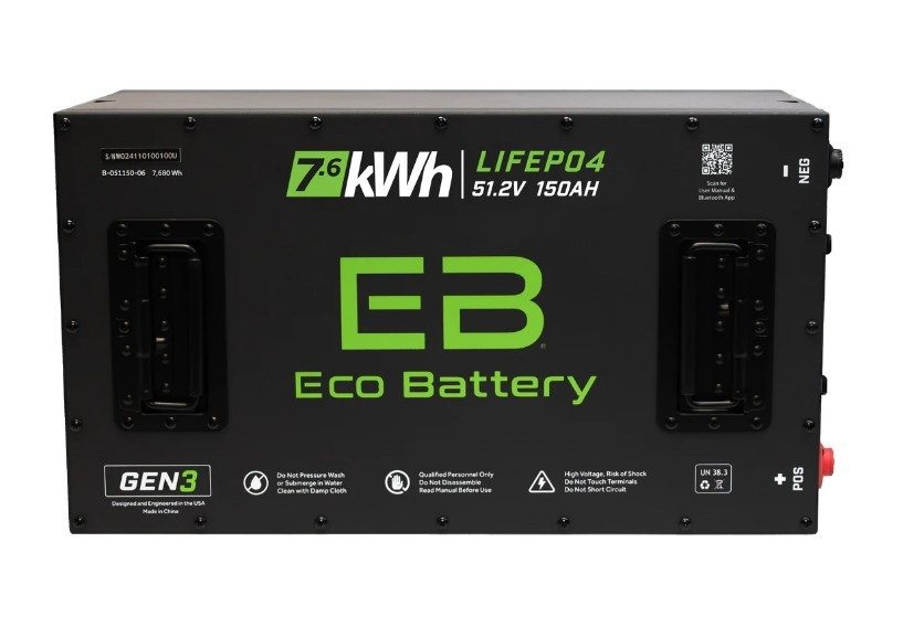 Eco Lithium Battery, 51V 150AH Gen 3