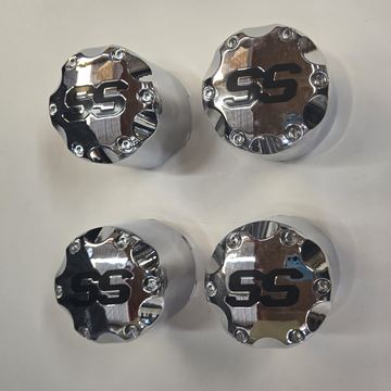 Universal Stainless Steel Chrome Wheel Center Cap for Golf Carts