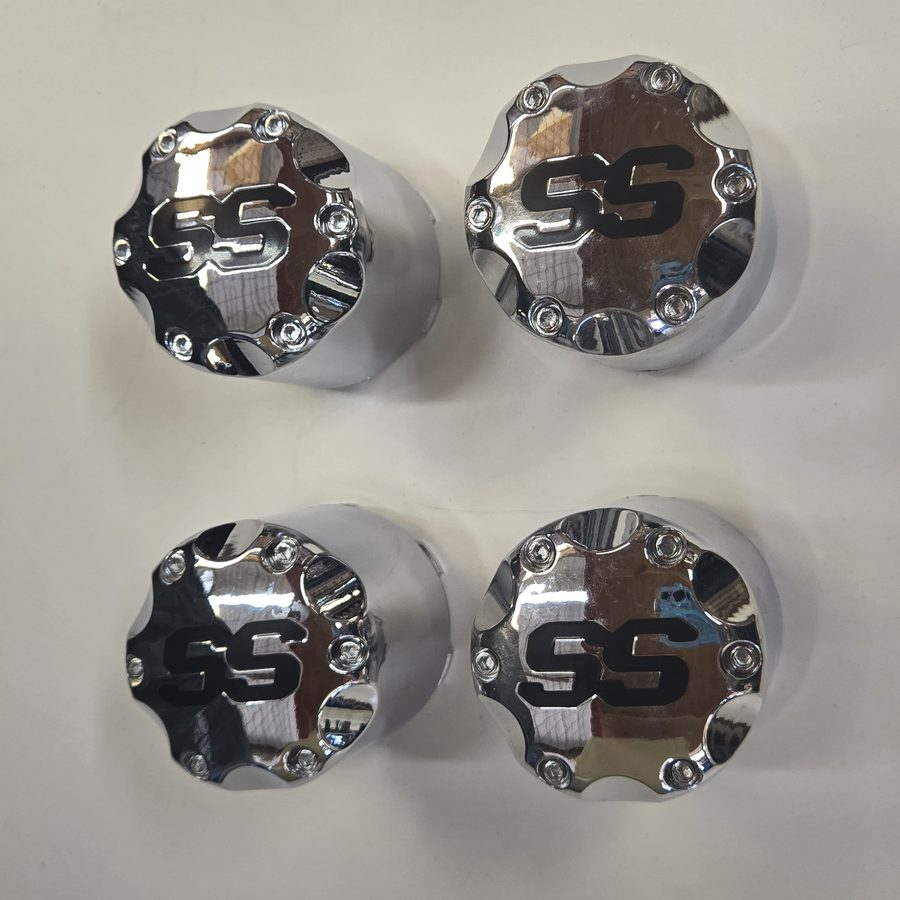 Universal Stainless Steel Chrome Wheel Center Cap for Golf Carts
