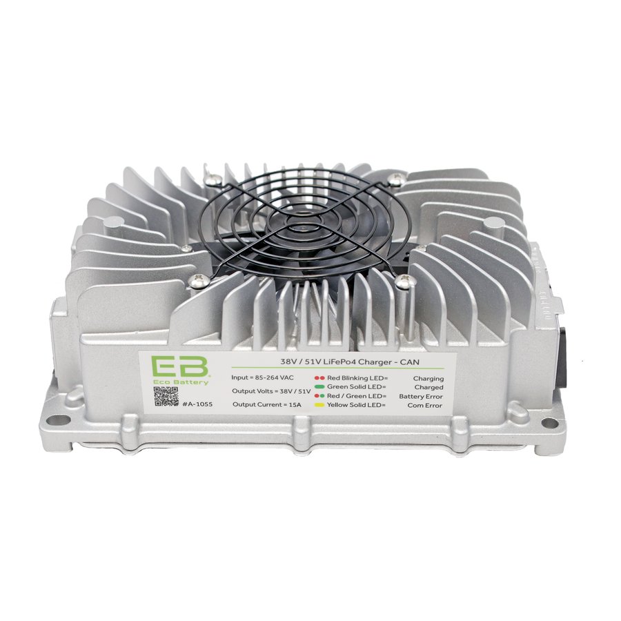 Eco 38V/51V CAN 15A Charger, Locking Quick Connect
