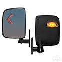 Side Mirrors with Side LED, Set of 2, 12V to 48V, 2 Wire